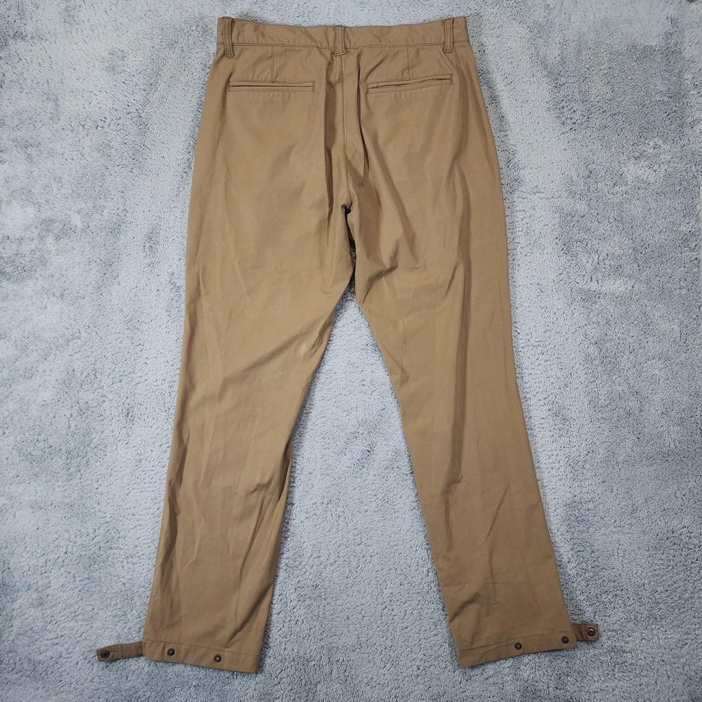 Banana Republic Performance Pants Mens 32x30 Beige Aiden Tech Ankle Snap Taper - Picture 5 of 12